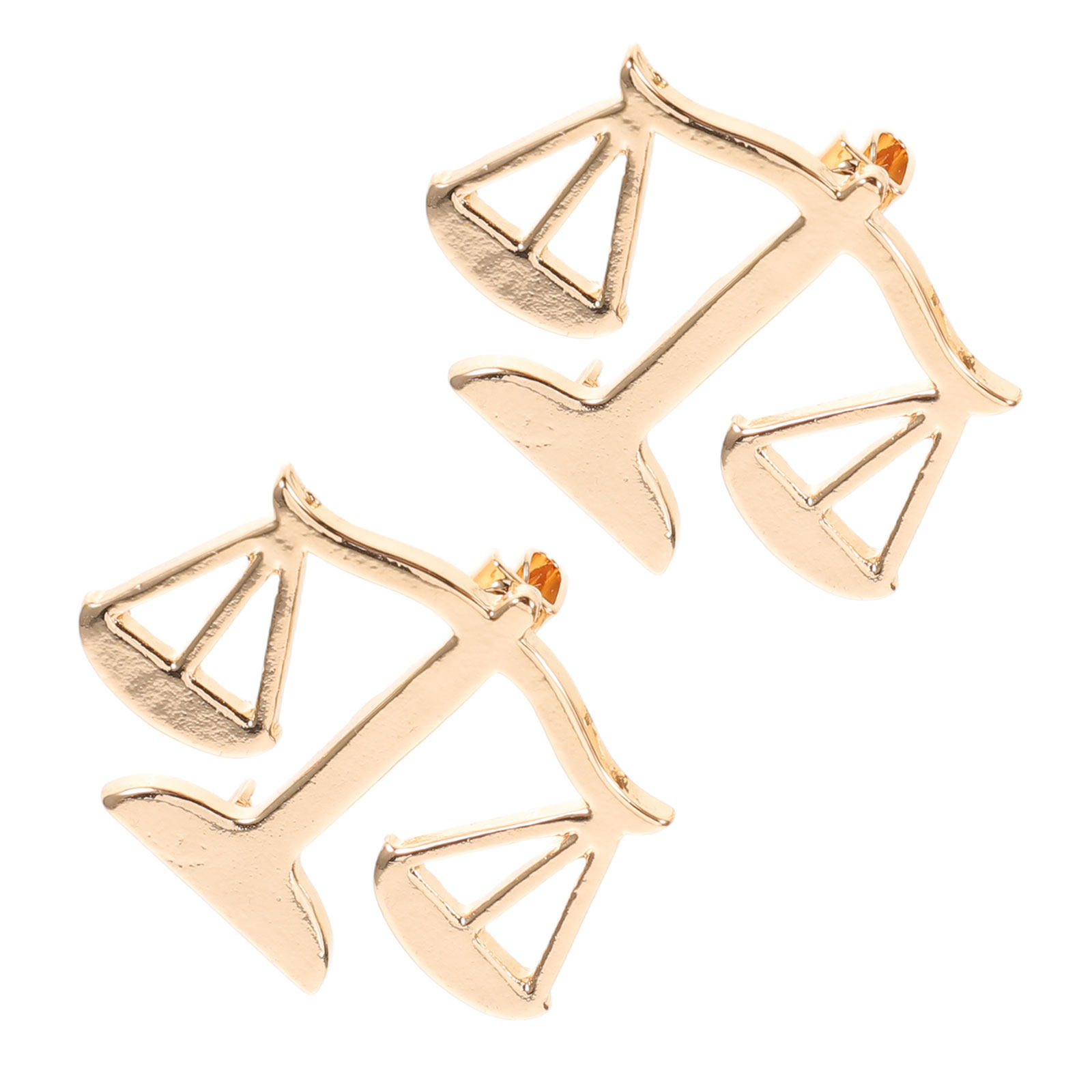 Scale - Men Formals & Ethnic Wear - 2Pcs Lawyer Brooch Pins Metal Libra