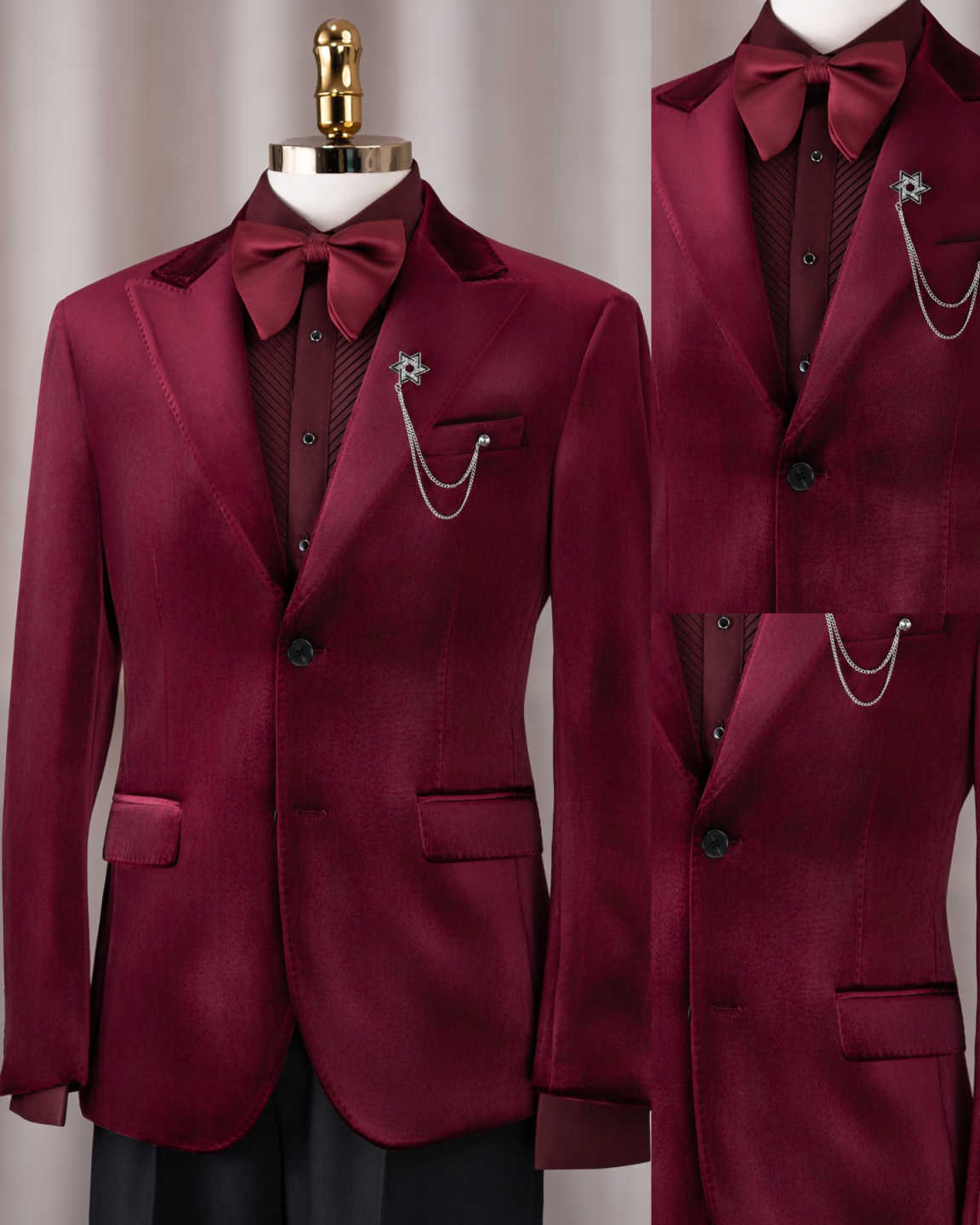 Men'S Formal Wear No Suit - Formal Wedding Blazer Men Velvet Notched