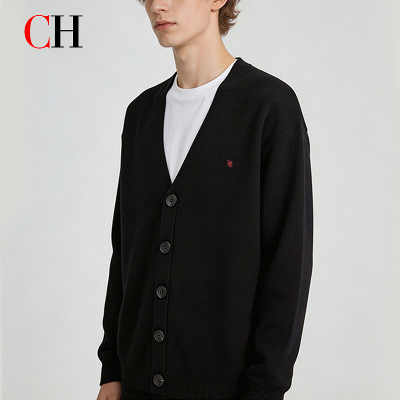Men Formal Wear Coat - CH Women's V-Neck Knit Cardigan Long