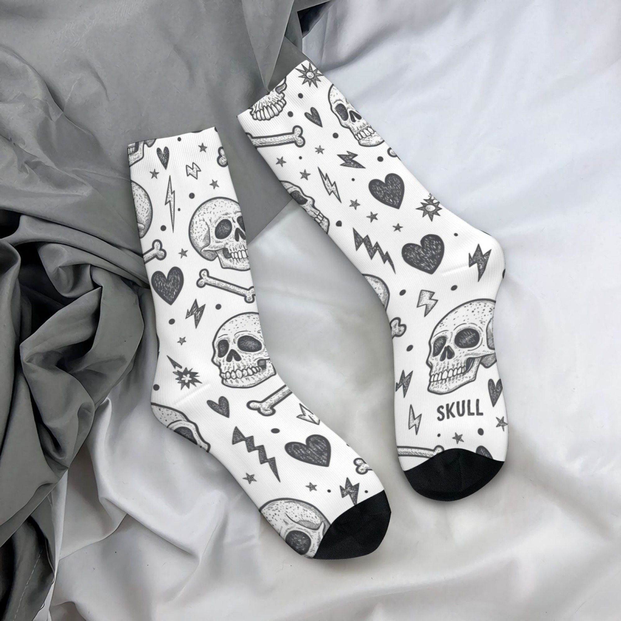 Black White Punk Skull Hand-dr - огляд і ціна Men'S Gothic Formal Wear