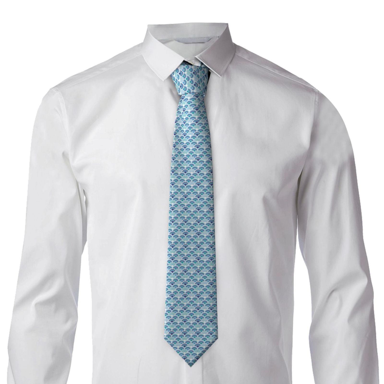 Blue Fish Scale Texture Print  - огляд і ціна Scale - Men Formals & Ethnic Wear