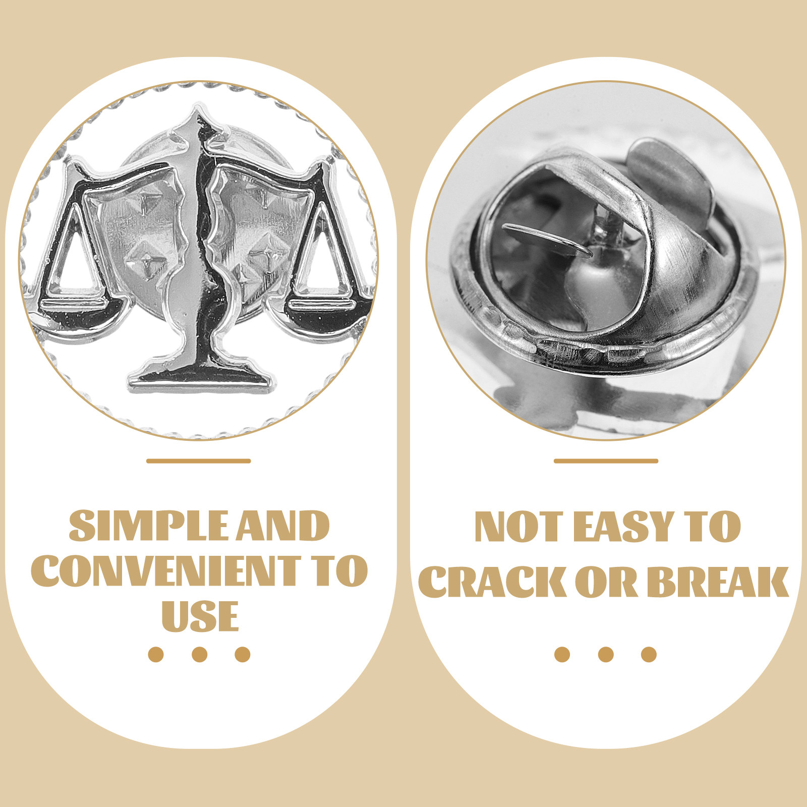 2Pcs Justice Lawyer Brooch Lib - огляд і ціна Scale - Men Formals & Ethnic Wear