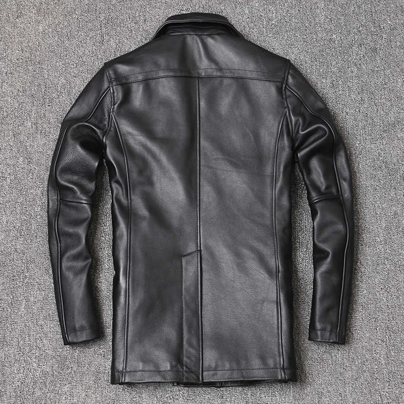 Genuine Leather Jacket Men's T - огляд і ціна Men Formal Wear Coat