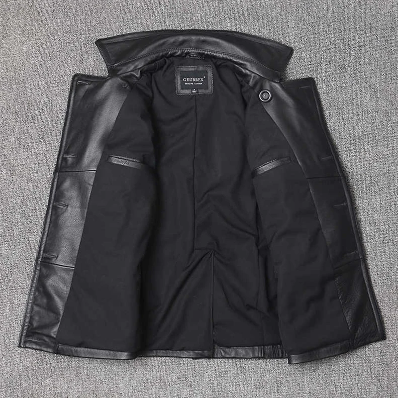 Genuine Leather Jacket Men's T - огляд і ціна Men Formal Wear Coat