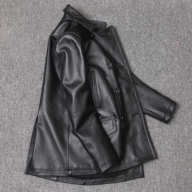 Genuine Leather Jacket Men's T - огляд і ціна Men Formal Wear Coat