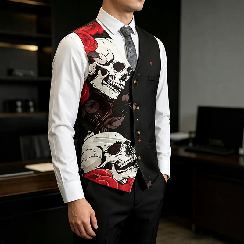 Men's Suit Vest Trendy Cool Sk - огляд і ціна Men'S Gothic Formal Wear