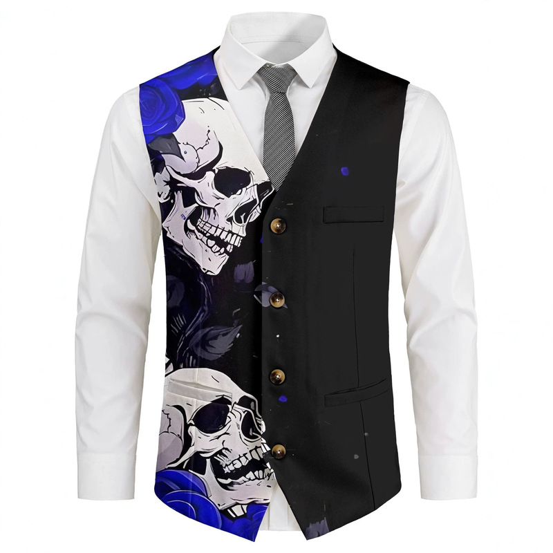 Men's Suit Vest Trendy Cool Sk - огляд і ціна Men'S Gothic Formal Wear