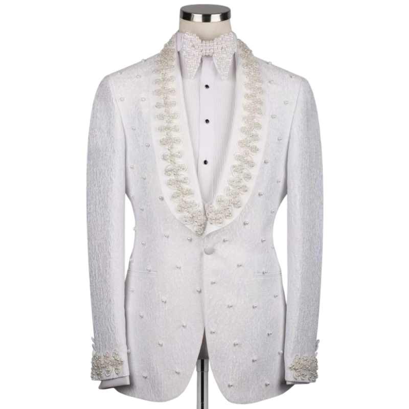 White Wedding Men Suits Fashio - огляд і ціна Men'S Formal Wear No Suit