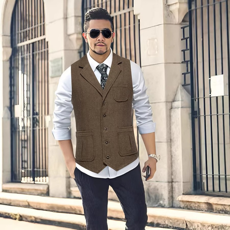 Men's Herringbone Tweed Suit V - огляд і ціна Men'S Formal Wear No Suit