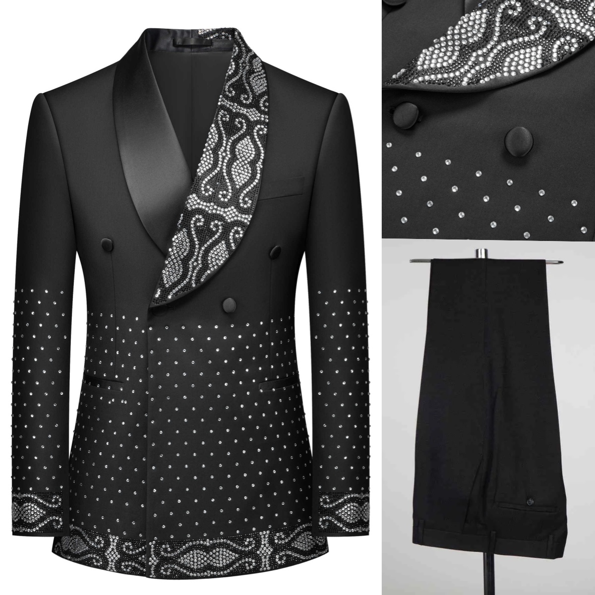 Real Picture Men Suit Crystal  - огляд і ціна Men'S Formal Wear No Suit