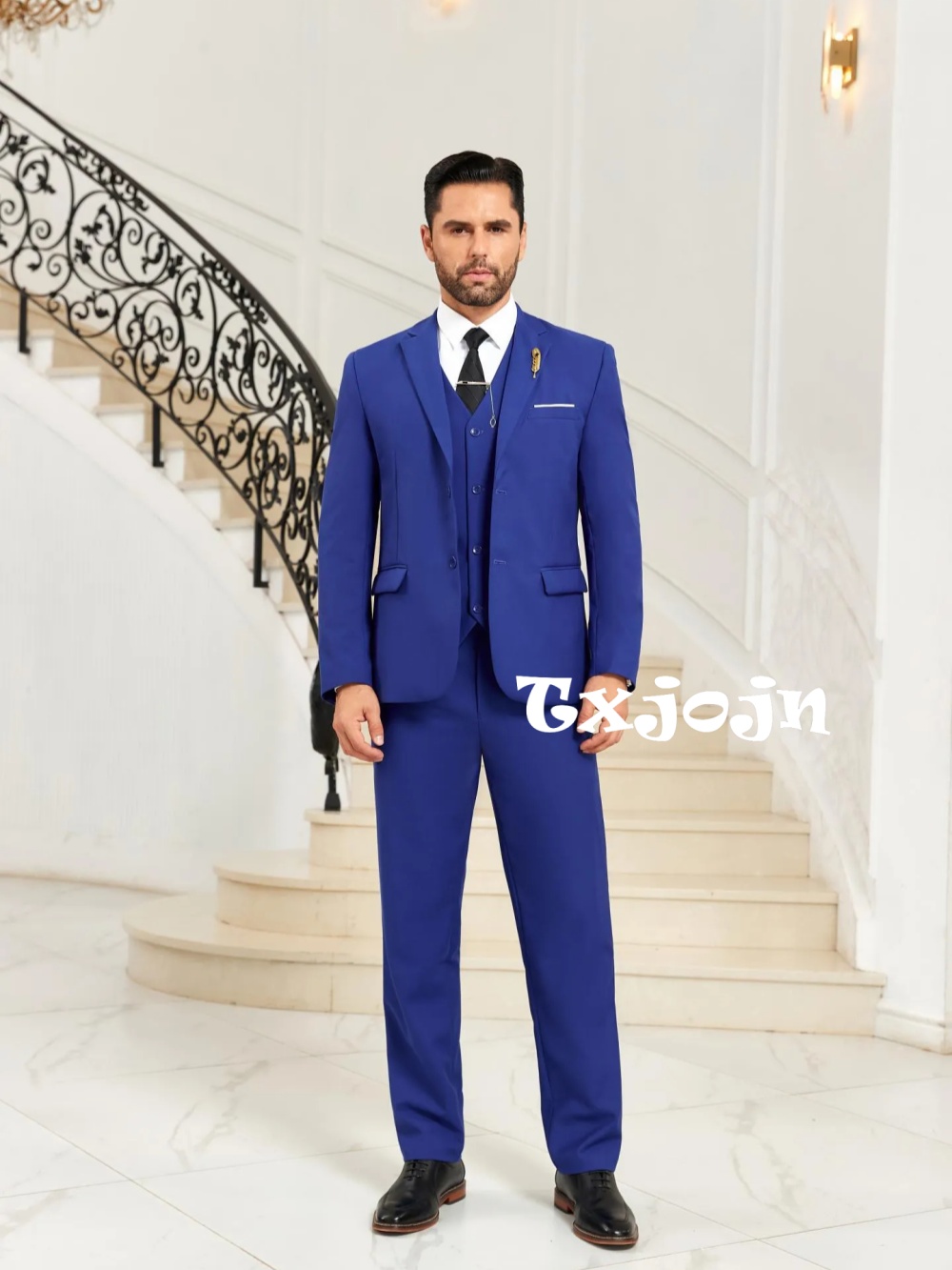 New Blue Men's Slim Fit Suits  - огляд і ціна Men Formal Party Wear Outfit