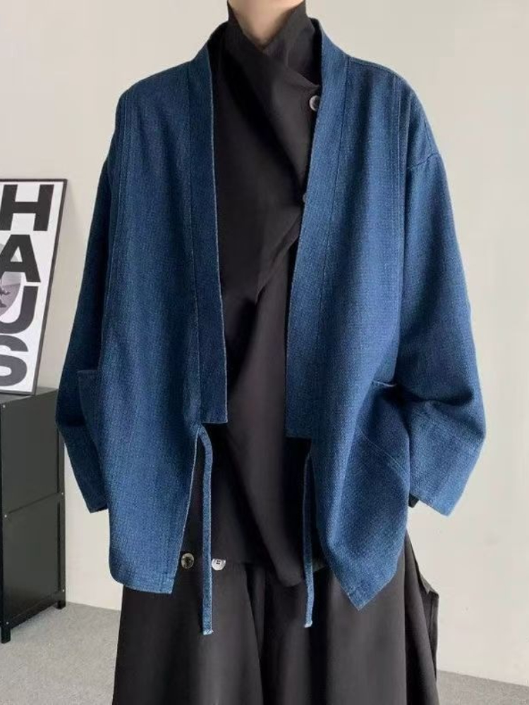 Vintage Japanese Style Denim C - огляд і ціна Men Formal Wear Coat