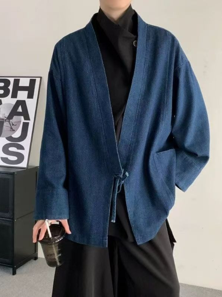 Vintage Japanese Style Denim C - огляд і ціна Men Formal Wear Coat