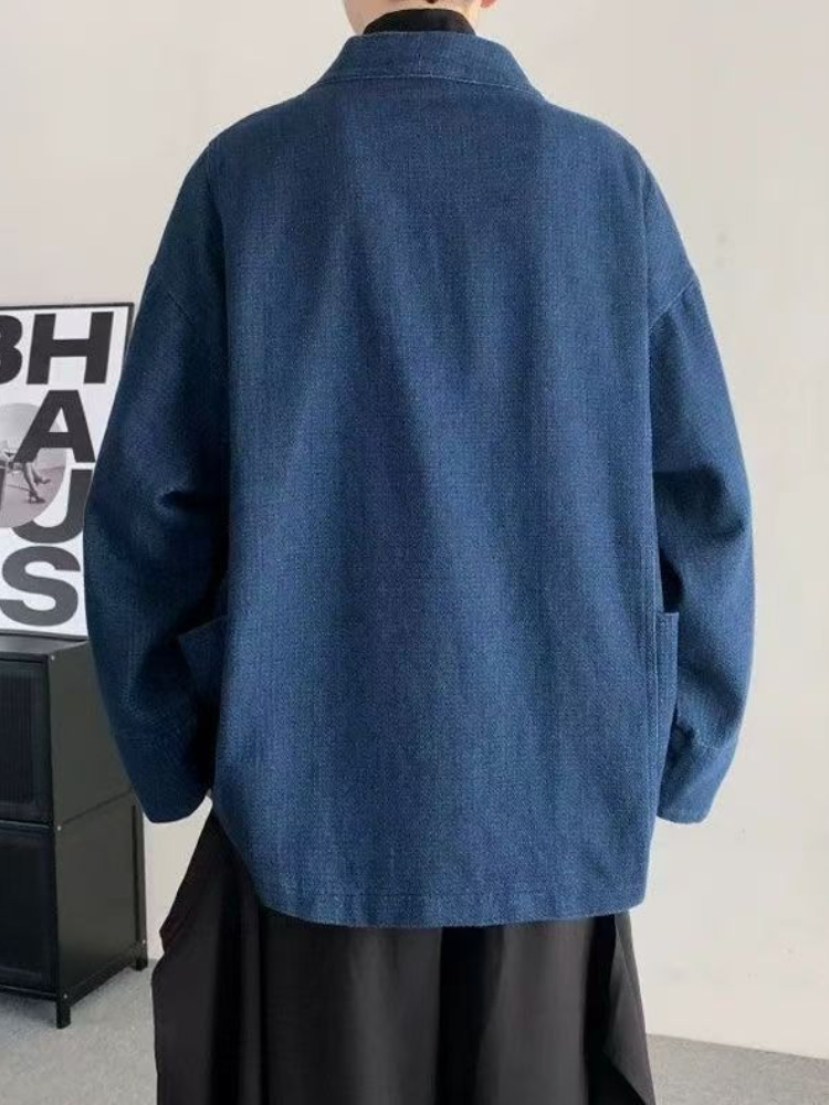 Vintage Japanese Style Denim C - огляд і ціна Men Formal Wear Coat