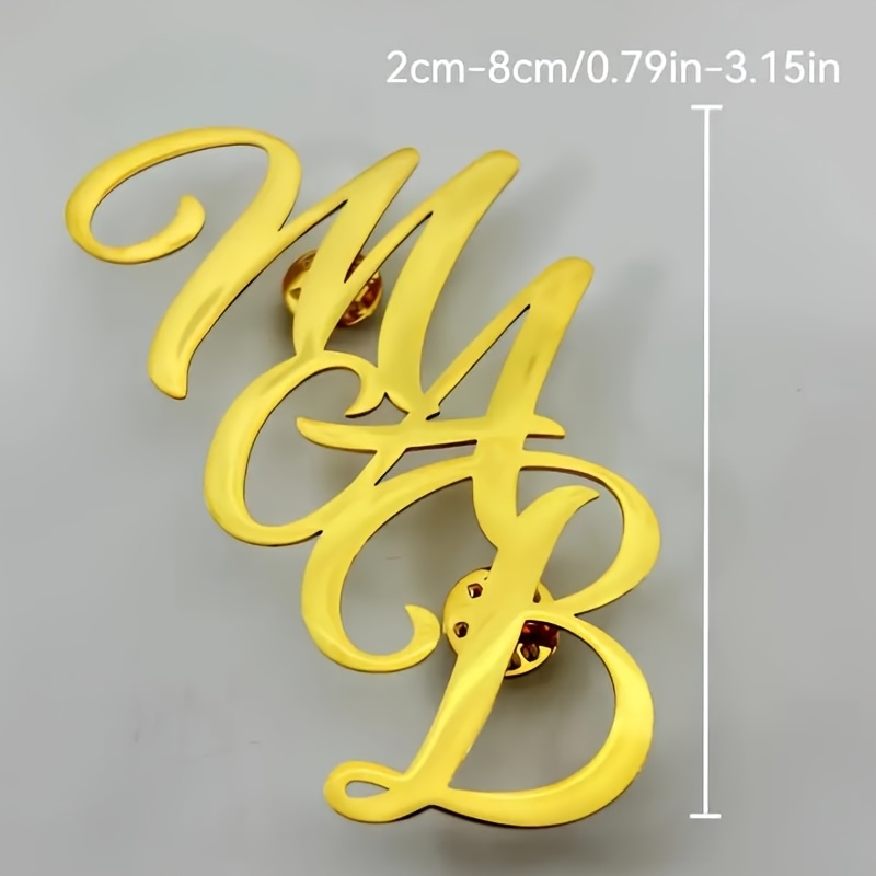 Custom Monogram Initial Name S - огляд і ціна Tuxedo Lapel Pin