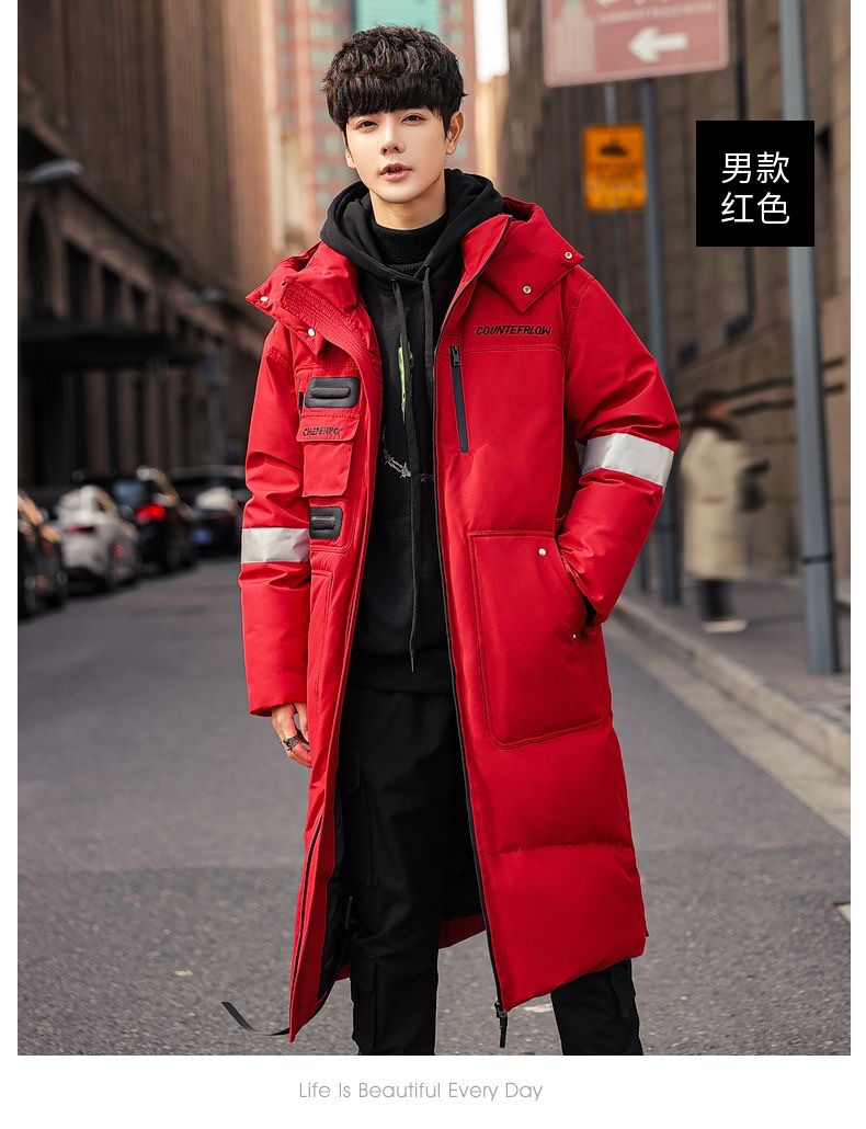New Winter Men Hooded Long Puf - огляд і ціна Men Formal Wear Coat