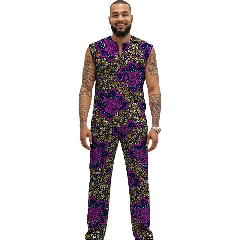 African Print Couture Tank Top - огляд і ціна Men Formal Party Wear Outfit