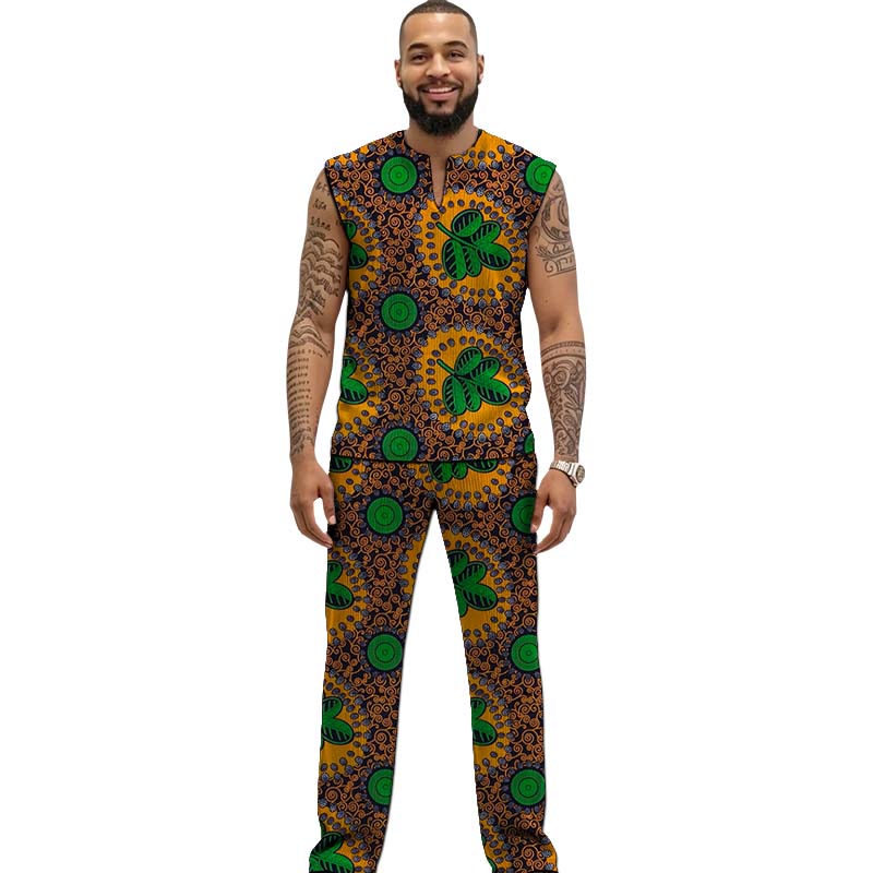 African Print Couture Tank Top - огляд і ціна Men Formal Party Wear Outfit