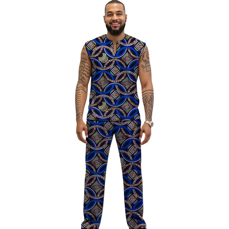 African Print Couture Tank Top - огляд і ціна Men Formal Party Wear Outfit