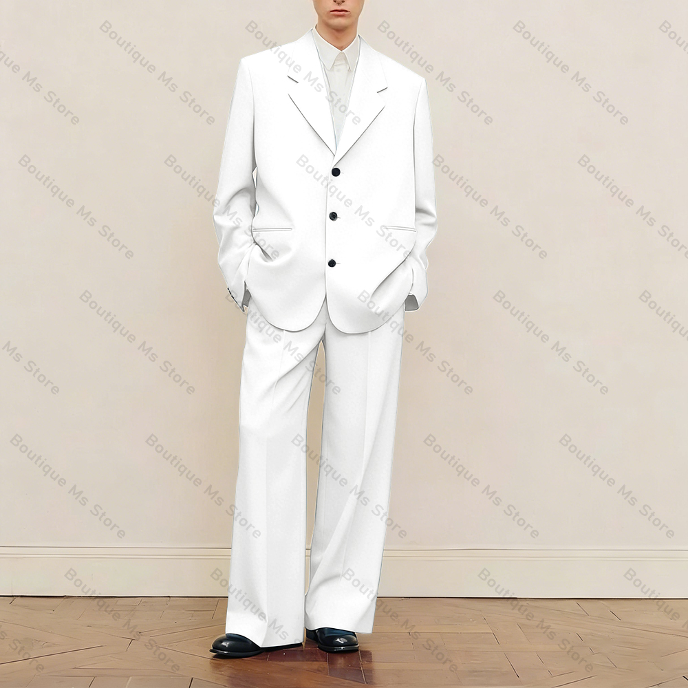 Men's Black Oversized Suit Set - огляд і ціна Men Formal Wear Fashion