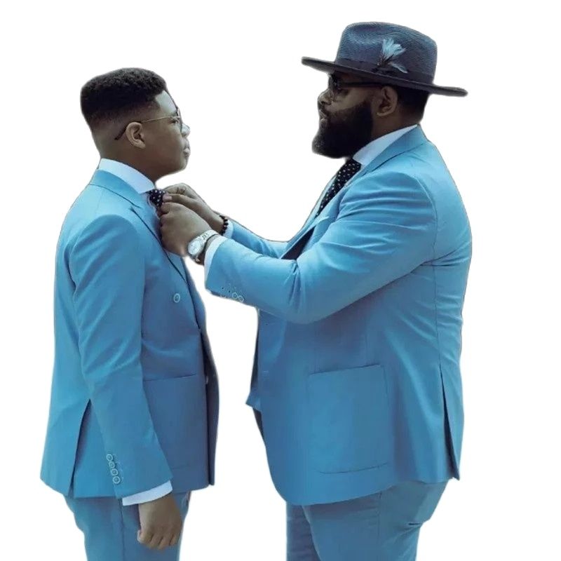 Hot Sale Sky Blue Peak Lapel D - огляд і ціна Men Formal Wear Sale