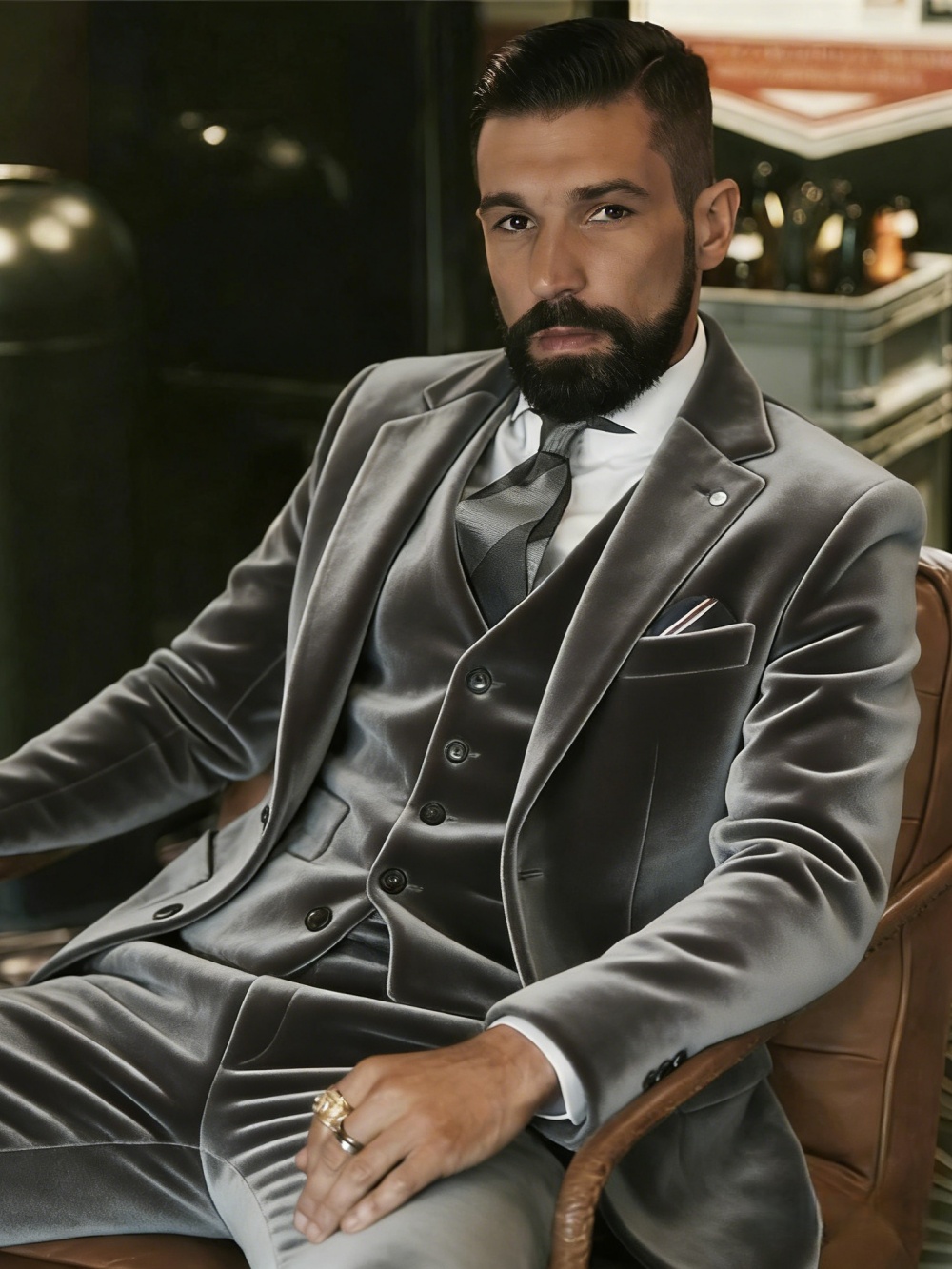 Men's Velvet Suits 3 Pieces Da - огляд і ціна Men Formal Party Wear Outfit