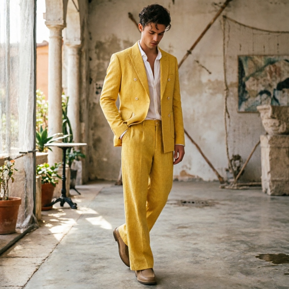 Sage Green Linen Men Suits Rel - огляд і ціна Men'S Relaxed Formal Wear